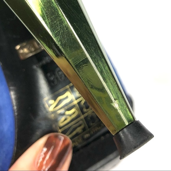 Gucci green blue suede prism heels authentic 36.5 - Picture 15 of 16